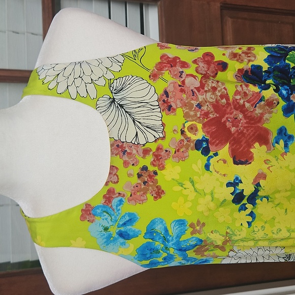 Alice + Olivia Silk Floral Tropical Mini Dress - Picture 2 of 5